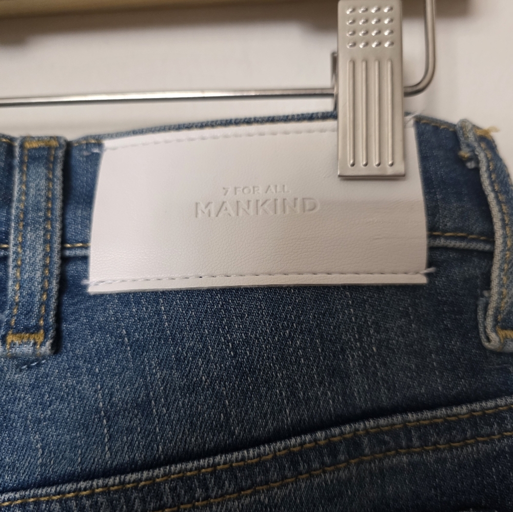7 For All Mankind Women's Easy Boot High-rise Jeans Dark Wash Size 27 - Picture 3 of 5
